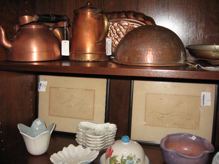 Good selection of kitchen copper
