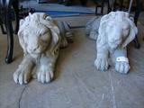 Pair of cement lions