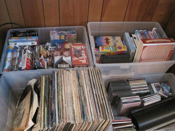 Records, CD's & VHS tapes