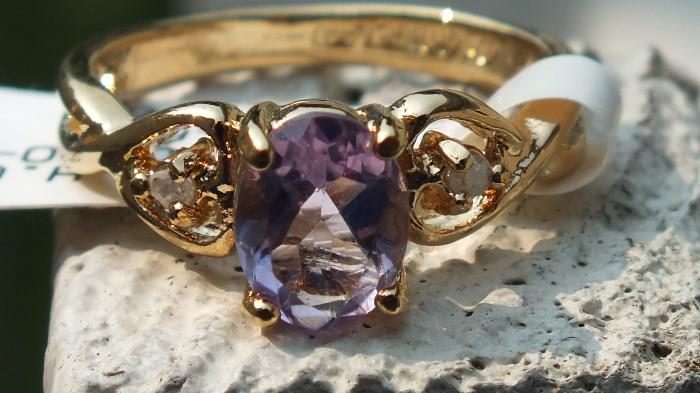 Amethyst and Diamond Ring (Gold E.P.)