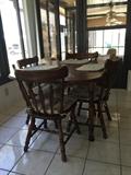Small solid wood table and chairs