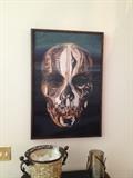 Framed 3-D Illuminated Lenticular w/Face of Alexander McQueen (British Fashion Designer)