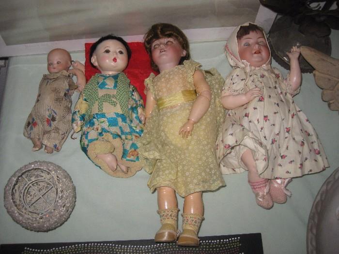 Antique dolls by Armand Marseille and other German makers