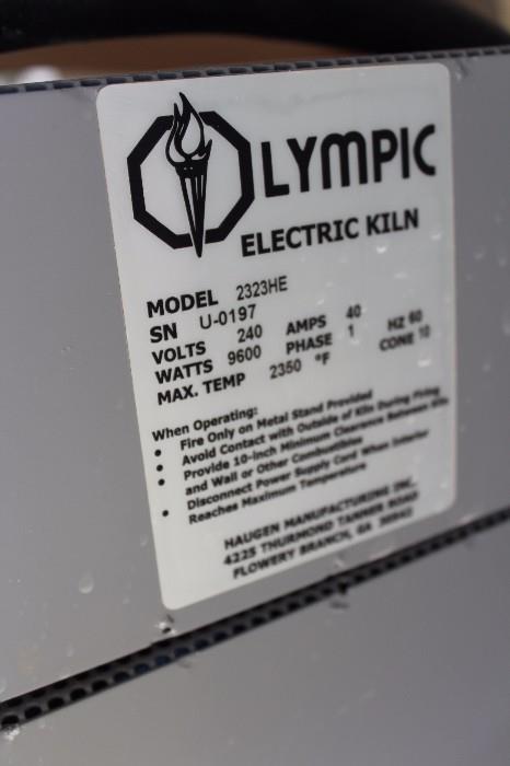 Olympic Electric Kiln w/ Bartlett Controller Model v6-cf Cone 10 rating