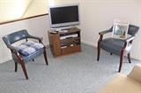 TV w/ Stand and side chairs