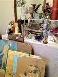    Art work, candles, folding chairs, decorative items