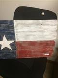            Rustic Texas wooden flag