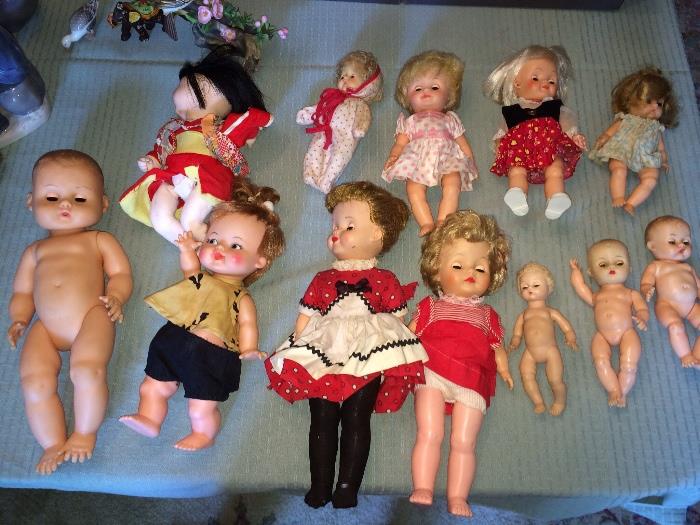 Collection of vintage baby dolls