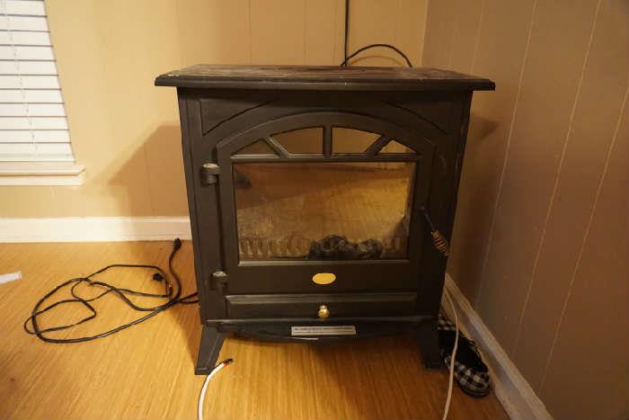 spacer heater stove with glowing coals