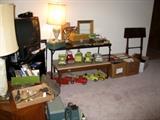 LIVING ROOM TABLES, TONKA TOY TRUCKS ETC