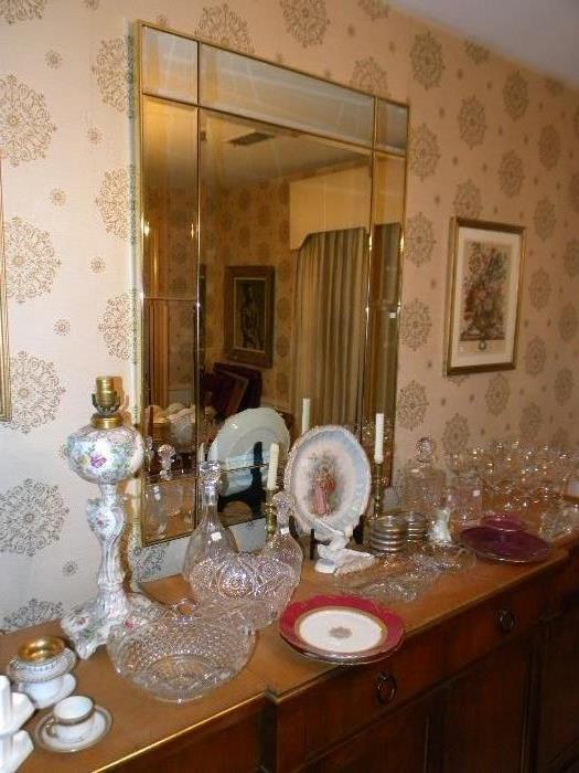 Hollywood Regency beveled mirror.  Fantastic!