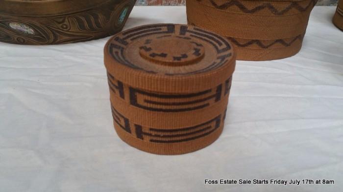 Rattle Top Tlingit Basket
