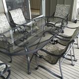 one of two sets of outdoor furniture