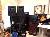 JBL sound stage equipment, large flat screen TV