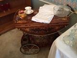 Italian inlay teacart