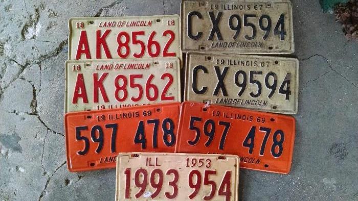 PICK YOUR YEAR....VINTAGE LICENSE PLATES