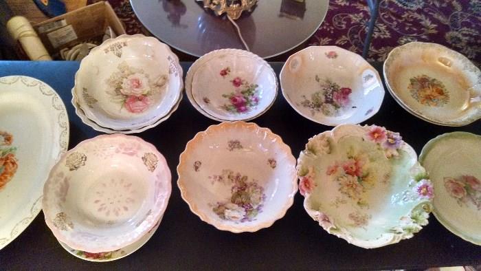 LOADS...HAND-PAINTED EUROPEAN DISHES
