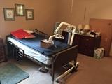 hospital bed with pull up hoist