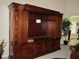 Entertainment unit Hooker Furniture fits very large flatscreen - like new