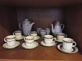 Demitasse cups and teapot