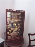 Rosewood Wall Curio Display Cabinet