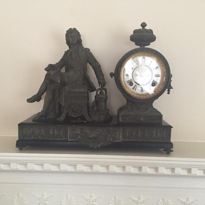 Antique Clock with Papers
