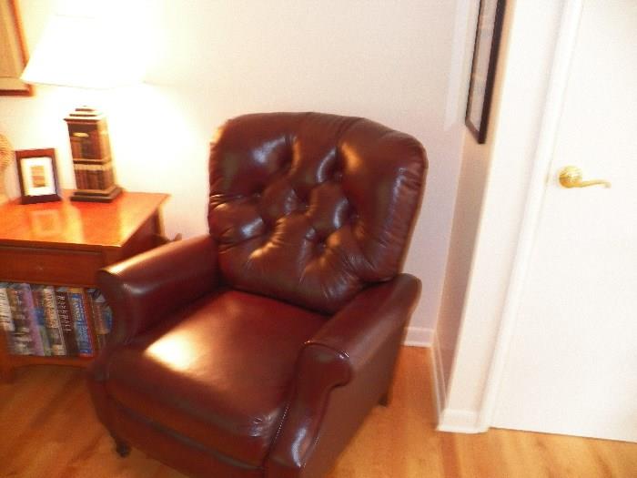 Pair Leather Recliners