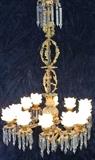 European bronze chandelier