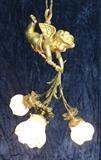 Bronze cherub chandelier