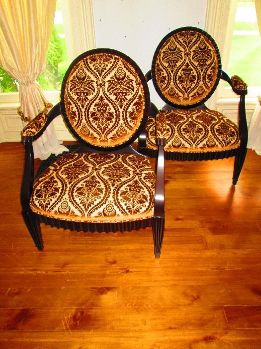 PAIR OF DONGHIA "GRANDE FLUTE" CHAIRS
