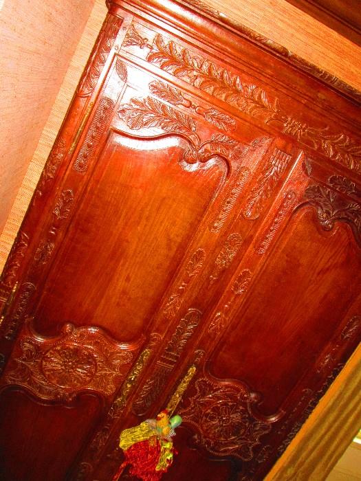 HAND CARVED FRENCH ARMOIRE  
