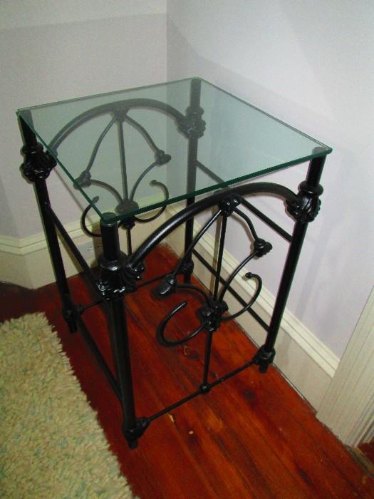 IRON AND GLASS TABLE 