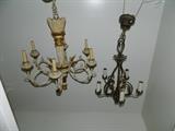Chandeliers removed when better ones installed.  Too bad we can not sell the one in the Dining Room.