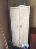 Metal storage cabinet, fishing rods