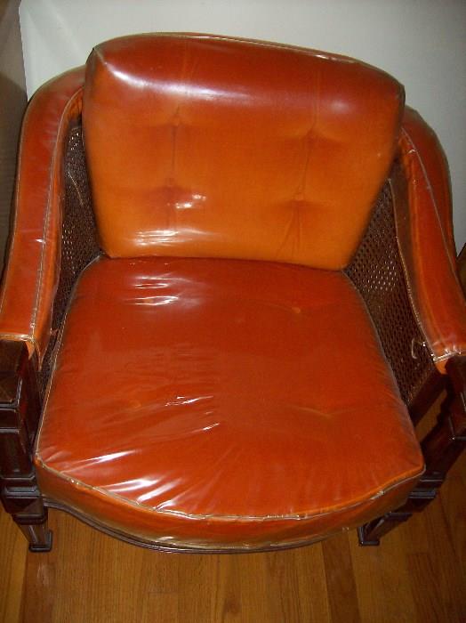 Orange Velour Chairs 
