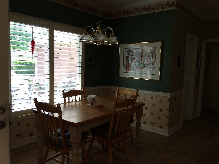 kitchen table with 4 matching chairs