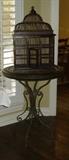 Decorative bird cage, occasional table