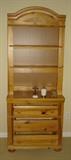 Broyhill pine chest wtih hutch