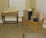 Bath mats, vanity stool