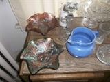Carnival and cut glass