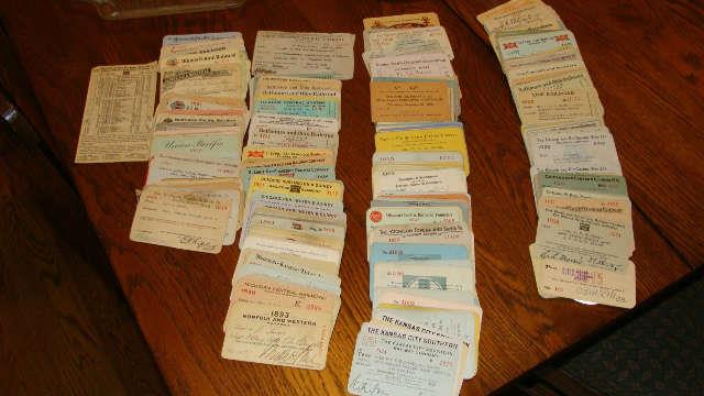 450 Railroad pass collection 1900 to 1930's