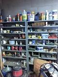 Shelves with assortment of shop items