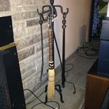 Cast iron fire tool set.