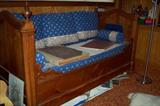 Solid cherry Louis Phillippe 1850 Day Bed; hand carved; excellent condition