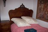 Louis XV style French single bed, hand carved. Headboard shown. Great condition.