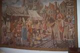 Marketplace tapestry measures approx 3x4