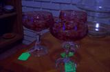 German cut glass red wine glasses