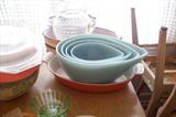 Fire King Swedish teardrop mixing bowls