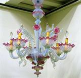 Murano Glass Chandelier... Vintage Elegance..