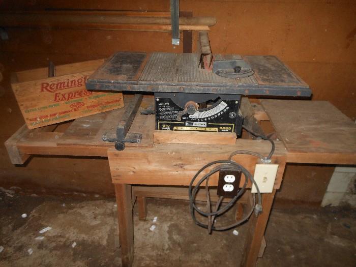 Old Remington Box/  working table saw